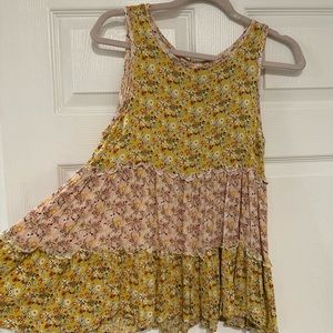 Layered flowy & floral tank
